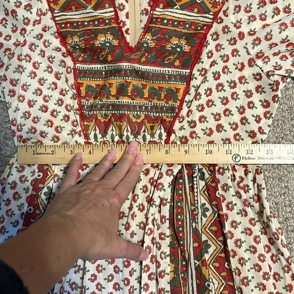 Vintage 1970s Boho Peasant Dresss - Picture 8 of 15